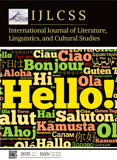 International Journal of Literature, Linguistics, and Cultural Studies《国际文学、语言学和文化研究杂志》